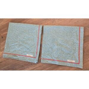 2-Pierre Frey Paris 19"X19" Square Dinner Napkins 100% Cotton Rare Pattern NWOT